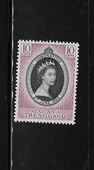 Malaya Trengganu 1953 Coronation issue Omnibus Sc 74 MNH A1146