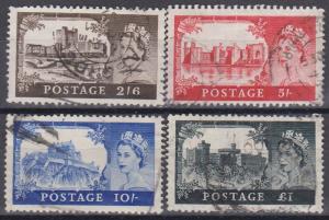 Great Britain #309-12 F-VF Used CV $52.50 (B10133)