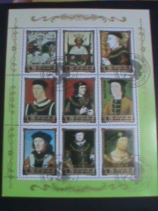 ​KOREA STAMP:1984 KINGS & QUEENS OF GRATE BRITAIN   CTO FULLI SHEET