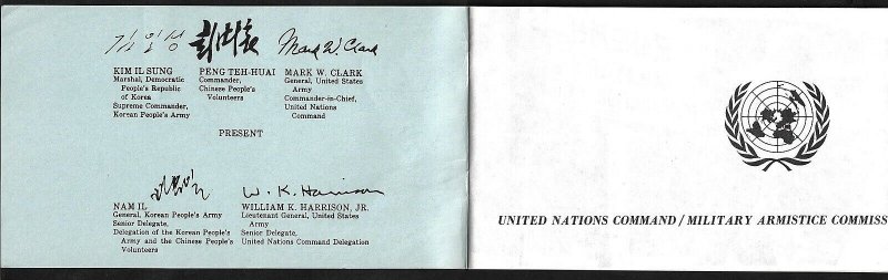 KOREA 1983 UN COMMAND MILITARY ARMISTICE COMMISSION A 28 PAGE BOOKLET SHOWING TH