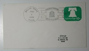 S WESTPEX El Paso TX SMU Philatelic Center Dallas TX 1975 Sc#U567 Cachet Cover