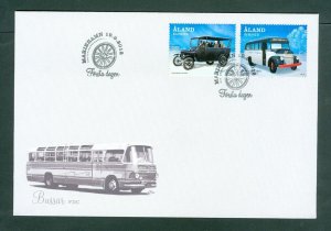 Aland. 2012 FDC. Old  Busses, Public Transportation. Volvo-Ford. Sc.# 335-35