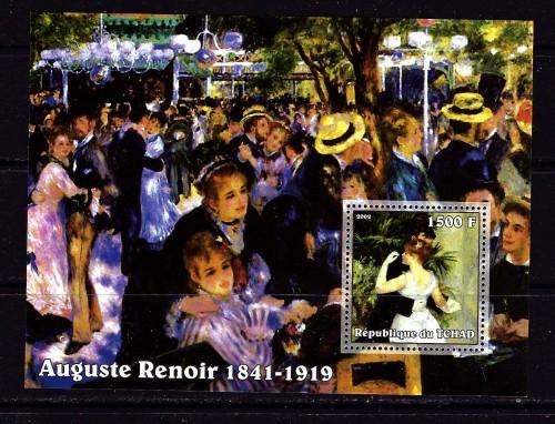 Chad 2002 Auguste Renoir souvenir sheet of 1 NH