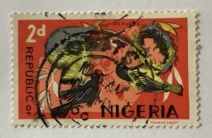 Nigeria 1965 Scott 187 used - 2p,  birds nesting