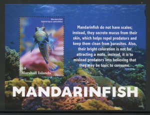 MARSHALL ISLANDS 2023 MANDARINFISH SOUVENIR SHEET MINT NH