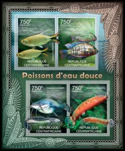 CENTRAFRICAINE 2012 SHEET FRESHWATER FISHES MARINE LIFE