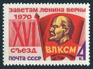 Russia 3741,MNH.Michel 3767. Congress of the Young Communist League,1970.