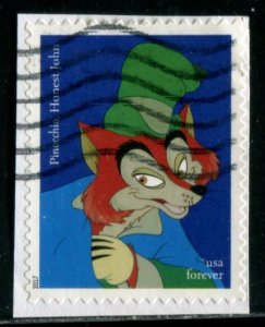 5214 US (49c) Disney Villains SA, used on paper