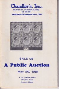 Chandler's Auction US Revenues, May 20, 1981, 692 lots, P/R.