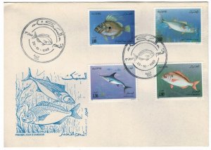 Algeria 1989 FDC Stamps Scott 902-905 Fish