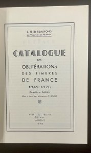 Catalogue of Obliterations, post marks, cancels, France 1849-1876  12th edition 