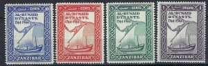Zanzibar 218-21 MNH 1944 set (107)(an7602)