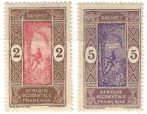 Dahomey 43, 46, mint, no gum. 1913, 1922. (D270)