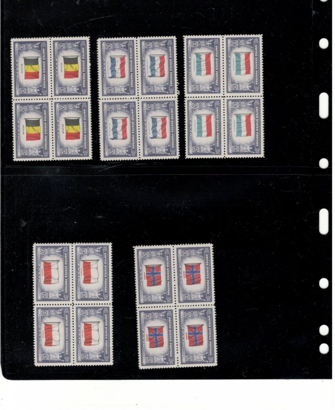 US SCOTT# 909-921, BLOCKS OF 4, MNH, OG, COMPLETE SET