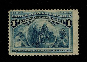 US SC# 230, blue?, Mint Hinged, Hinge Remnant, top corner shallow thin - S10882