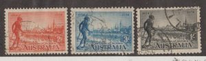 Australia Scott #142-143-144 Stamp - Used Set