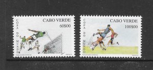 BIRDS - CAPE VERDE #781-2 WORLD CUP 2002 MNH