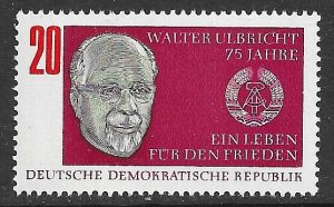 EAST GERMANY DDR 1968 Walter Ulbricht Issue Sc 1022 MNH