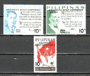 Philippines, Scott cat. 1160-1162. Scout Conference issue. ^