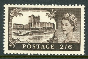 Great Britain 1955 QEII 2'6p Black Brown SG #536 MNH B20