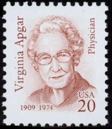 2179b Virginia Apgar F-VF MNH single  (bright red brown)