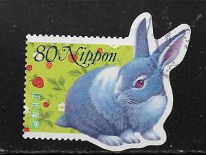 JAPAN  2614E   USED,  BUNNY, GREETINGS STAMP 1998