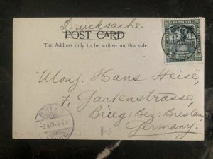 1906 Barbados RPPC Postcard Cover To Breslau Germany Grounds Of Codrington