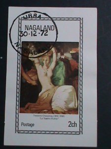 NAGALAND STAMP-1972 WORLD FAMOUS NUDE PAINTING CTO SHEET VERY FINE