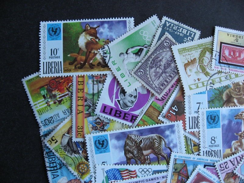 Liberia collection 50 different used check them out!