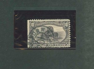 USA #290 Used, natural plate line at left (SCV=$32.50) 