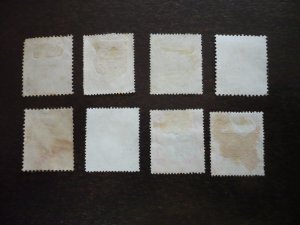 Stamps - Singapore - Scott#1,2,4,6,9,17-19 - Used Partial Set of 8 Stamps