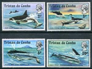 Tristan da Cunha 202-205, MNH, Marine Life, Whale s8598