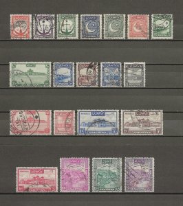 PAKISTAN 1948/57 SG 24/43b USED Cat £100