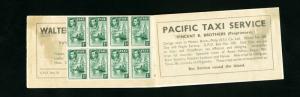 Fiji Stamps Gibbons # SB3 Rare complete booklet Cat $900