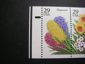 Scott 2764a, 29c Garden Flowers, UNFOLDED, Pos 5, Narrow CRL, MNH Beauty