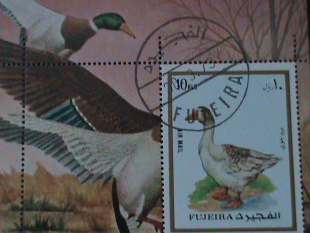 ​FUJEIRA-1973-LOVELY BEAUTIFUL BIRDS-CTO- S/S FANCY CANCEL-VERY FINE