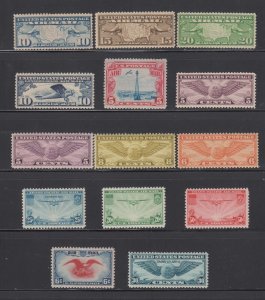 US, C7-C9, C10, C11, C12, C16-17, C19, C20, C21, C22, C23, C24, MNH, VF, AIRMAIL