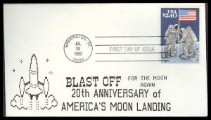 #2419 First Moon Landing JB FDC