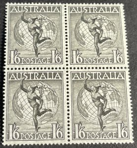 AUSTRALIA # C6-MINT NEVER/HINGED--BLOCK OF 4--AIR-MAIL--1949