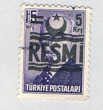 Turkey O31b Used Overprint RESMI 1957 (BP74713)