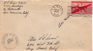 United States Ships 6c Transport 1943 U.S. Navy U.S.S. Saratoga Type 7z CV 3 ...