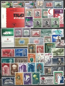 COLLECTION LOT 21744 MIDDLE EAST 52  AC STAMPS + 1 BOOKLET