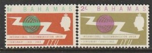 1965 Bahamas - Sc 219-20 - MNH VF - 1 single - ITU