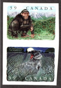 1292ii, 1990, Canada Folklore Imperforate, MNH, vertical pair, only 20 pairs