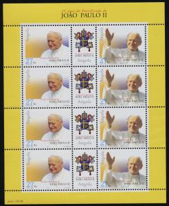 Angola 1260 sheet MNH Pope John Paul II