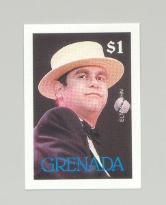 Grenada #1678 Music, Singer, Elton John 1v Imperf Proof