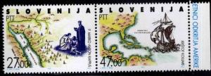 Slovenia  Scott 137 MNH** 1992 Columbus Pair