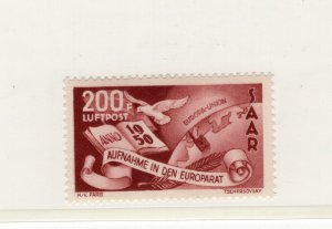 GERMANY SAAR 1950 EUROPEAN COUNCIL SCOTT C12 PERFECT MNH
