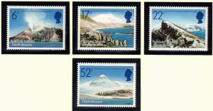 FALKLAND DEPENDENCIES 1984 Volcanoes; Scott 1L84-87, SG 121-24; MNH