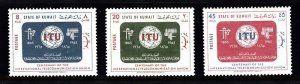 KUWAIT SC# 286-288 INTL. TELECOMMUNICATION UNION CENTENARY 1865-1965 - MNH